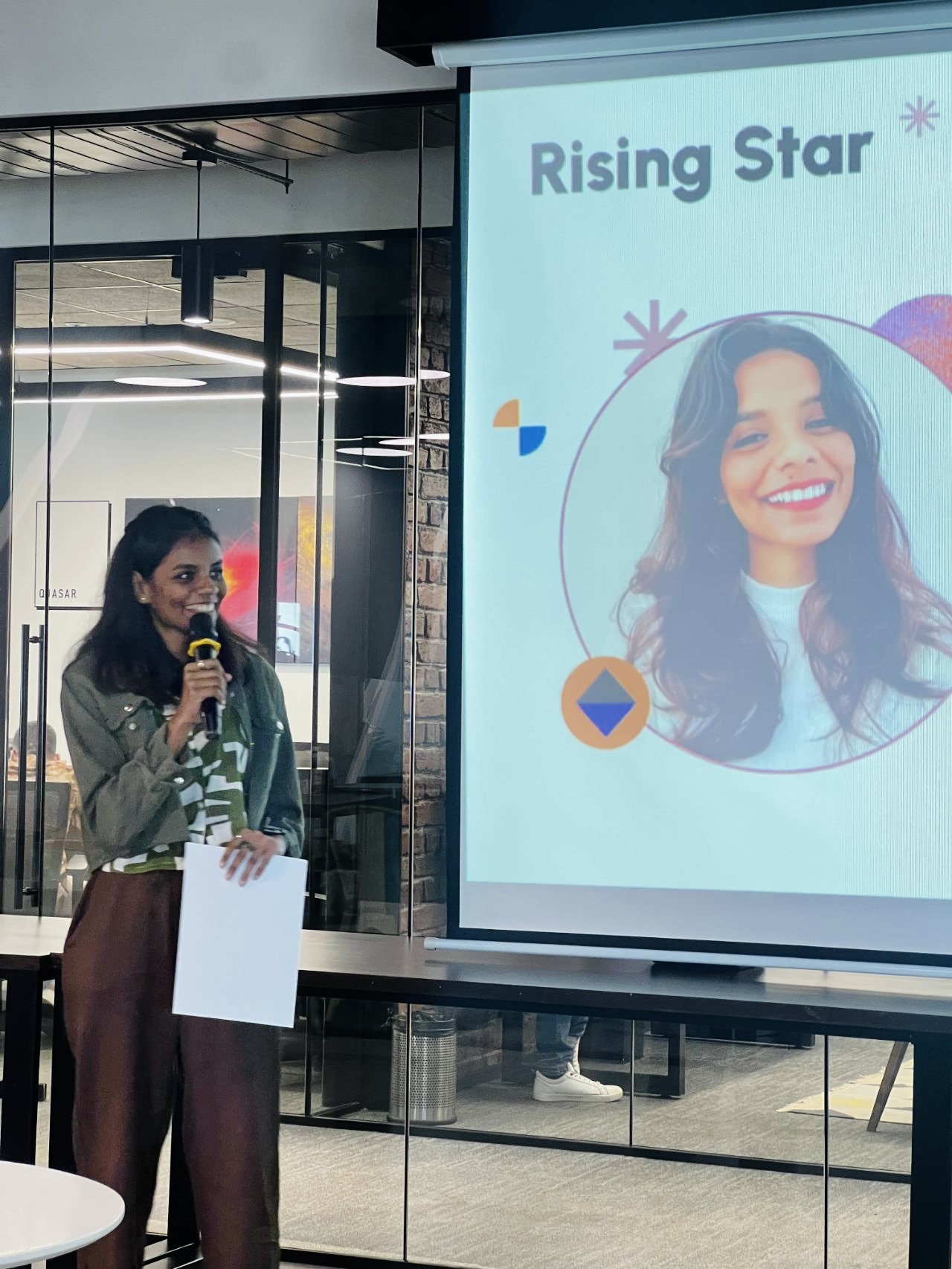 Aiswarya at the Rising Star award